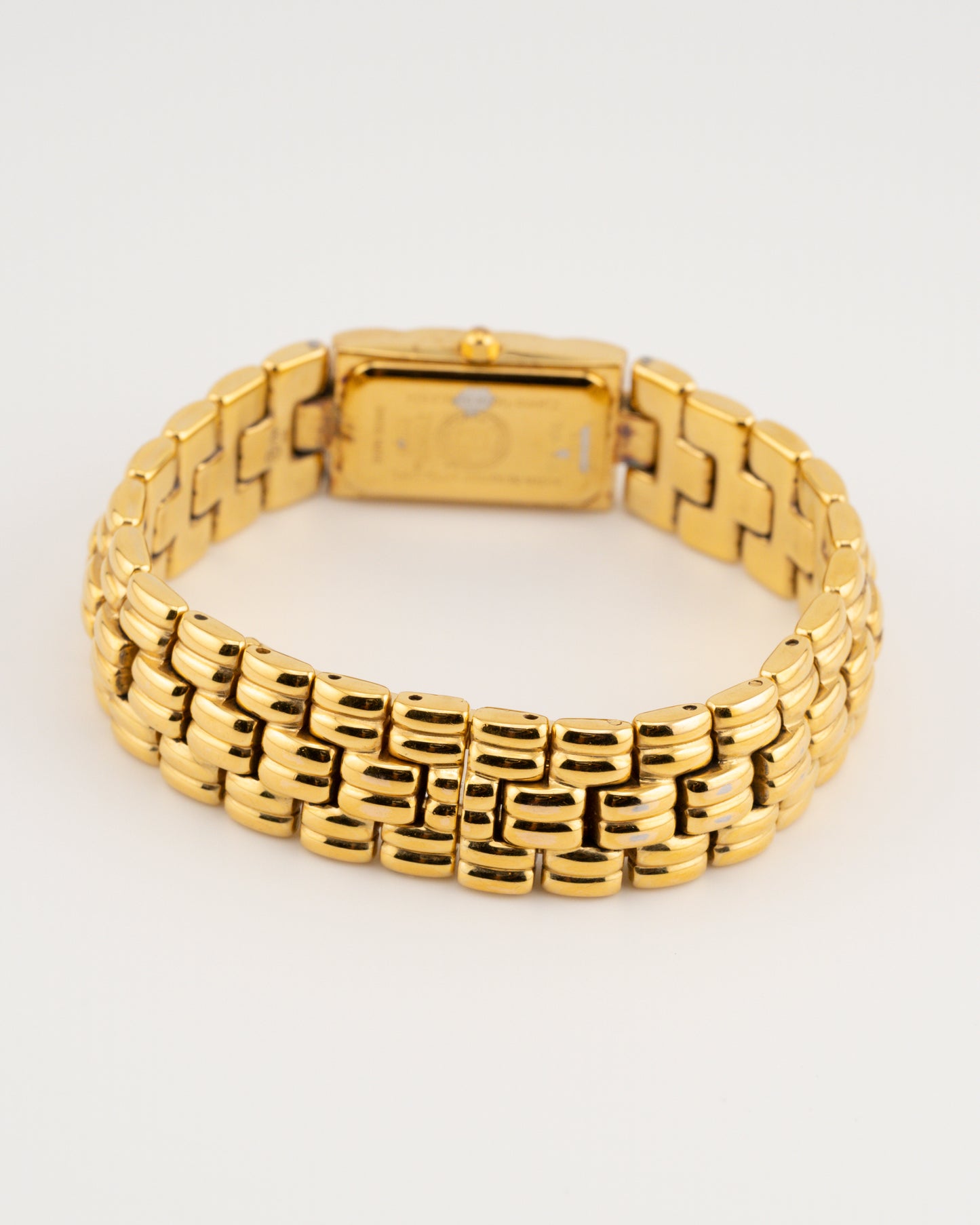 90s FENDI Orologi 670L Gold Rectangular Tank Watch