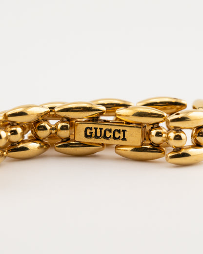 90s GUCCI 11/12.2 Gold Bezel Watch