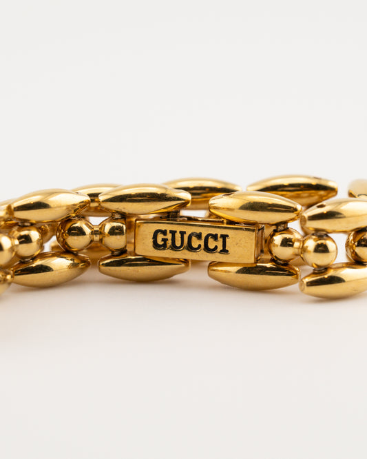 90s GUCCI 11/12.2 Gold Bezel Watch