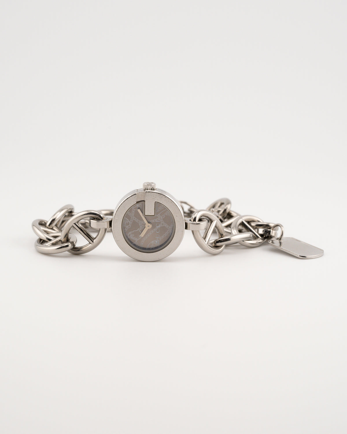 2000s GUCCI 107 Charmy Silver Charm Bracelet Watch