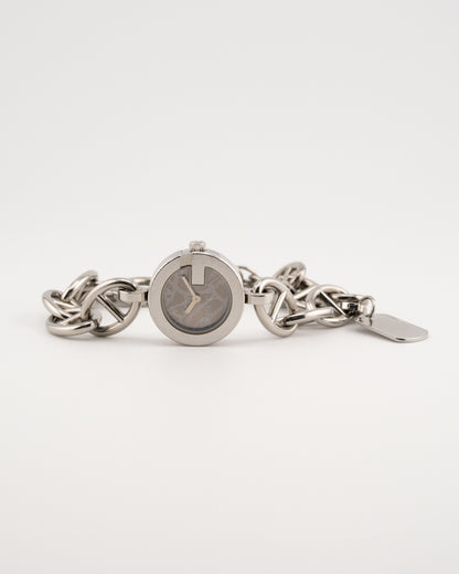 2000s GUCCI 107 Charmy Silver Charm Bracelet Watch