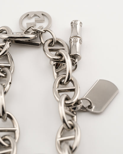2000s GUCCI 107 Charmy Silver Charm Bracelet Watch