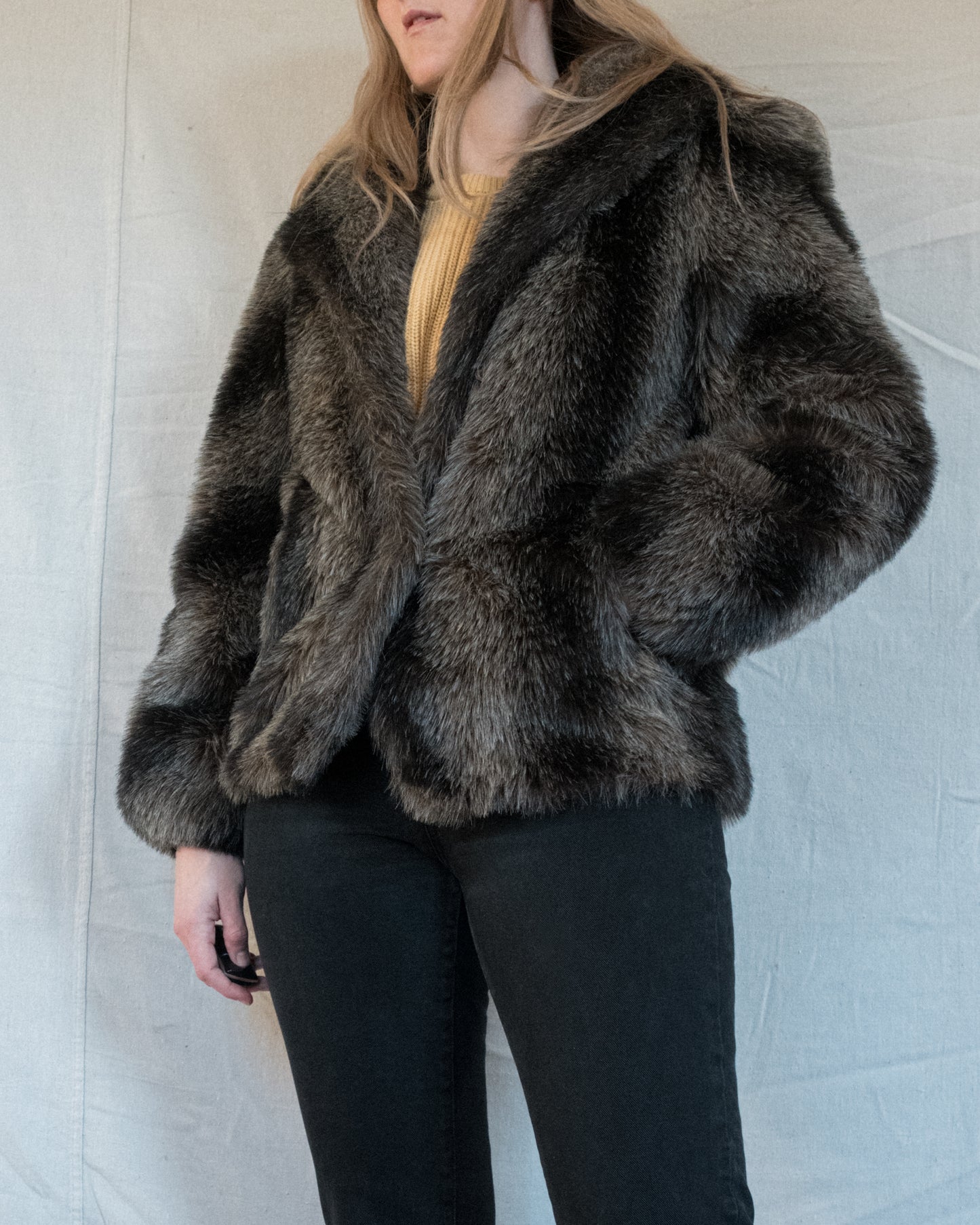 Vintage JORDACHE Faux Fur Jacket (XS/S)