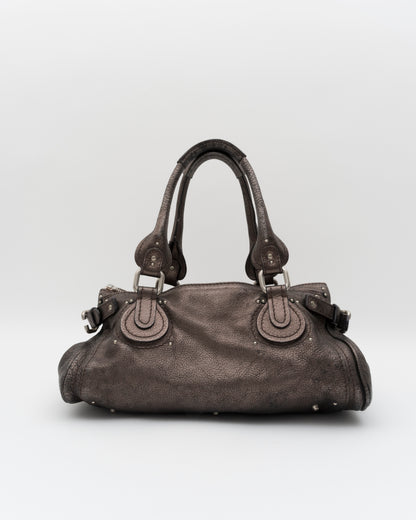 2000s CHLOE Metallic Bronze Paddington Bag w/Lock & Key