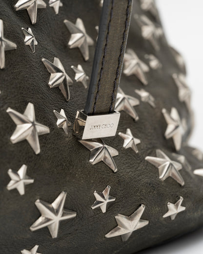 2000s JIMMY CHOO Sasha Medium Olive Leather Bag