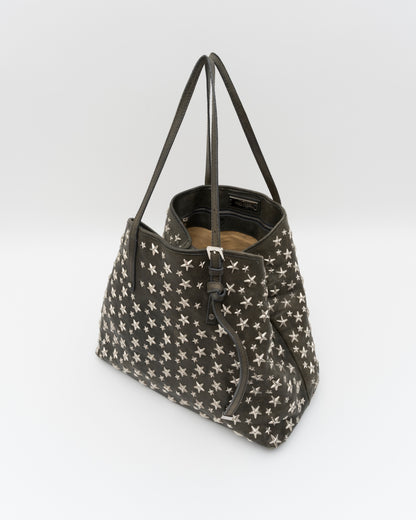 2000s JIMMY CHOO Sasha Medium Olive Leather Bag