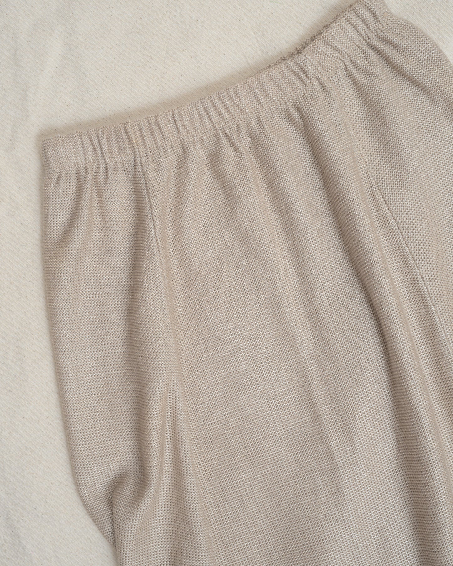 Vintage Beige Knit Skirt (S/M)