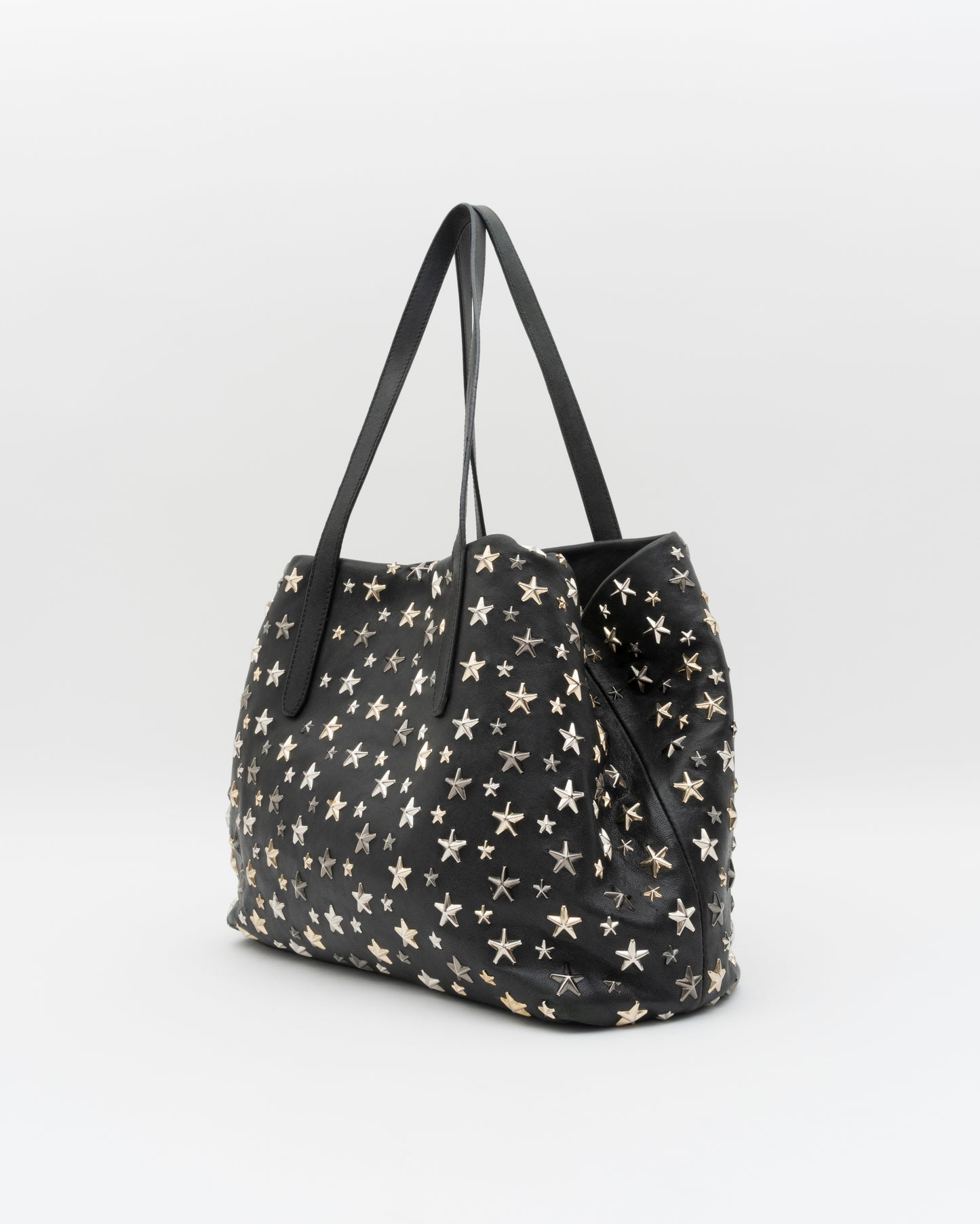 2000s JIMMY CHOO Sasha Medium Black Leather Bag