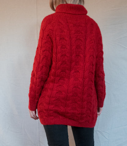 Vintage EXPRESS Chunky Cable Knit Sweater (S/M)