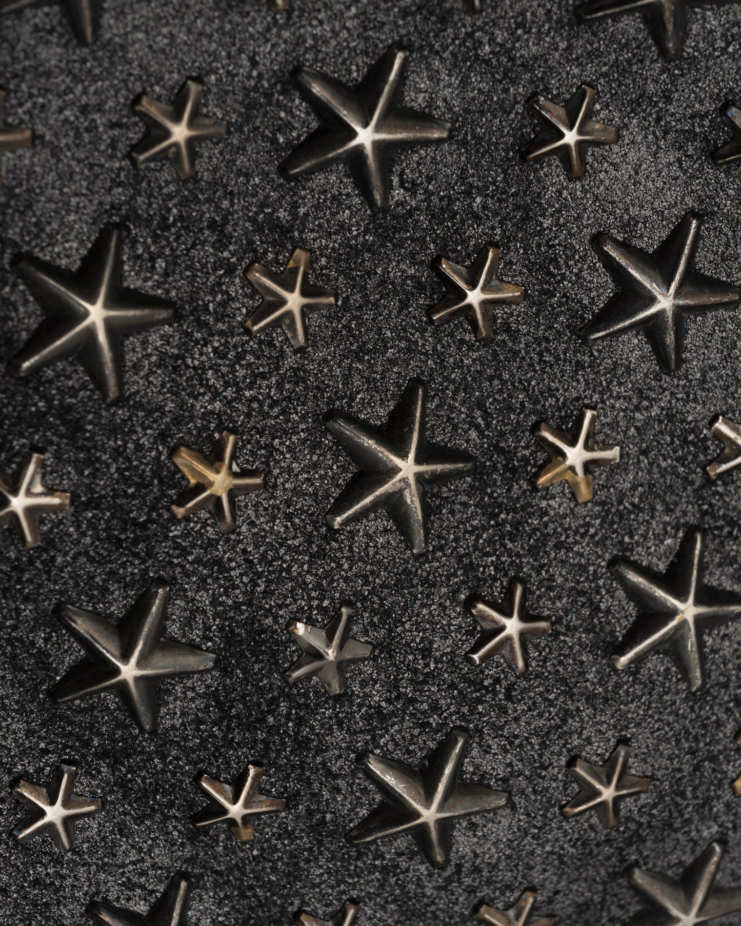 2000s JIMMY CHOO Black Metallic Star Studded Baguette Bag