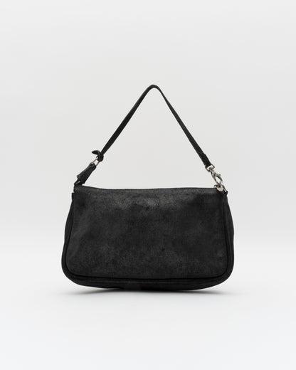 2000s JIMMY CHOO Black Metallic Star Studded Baguette Bag