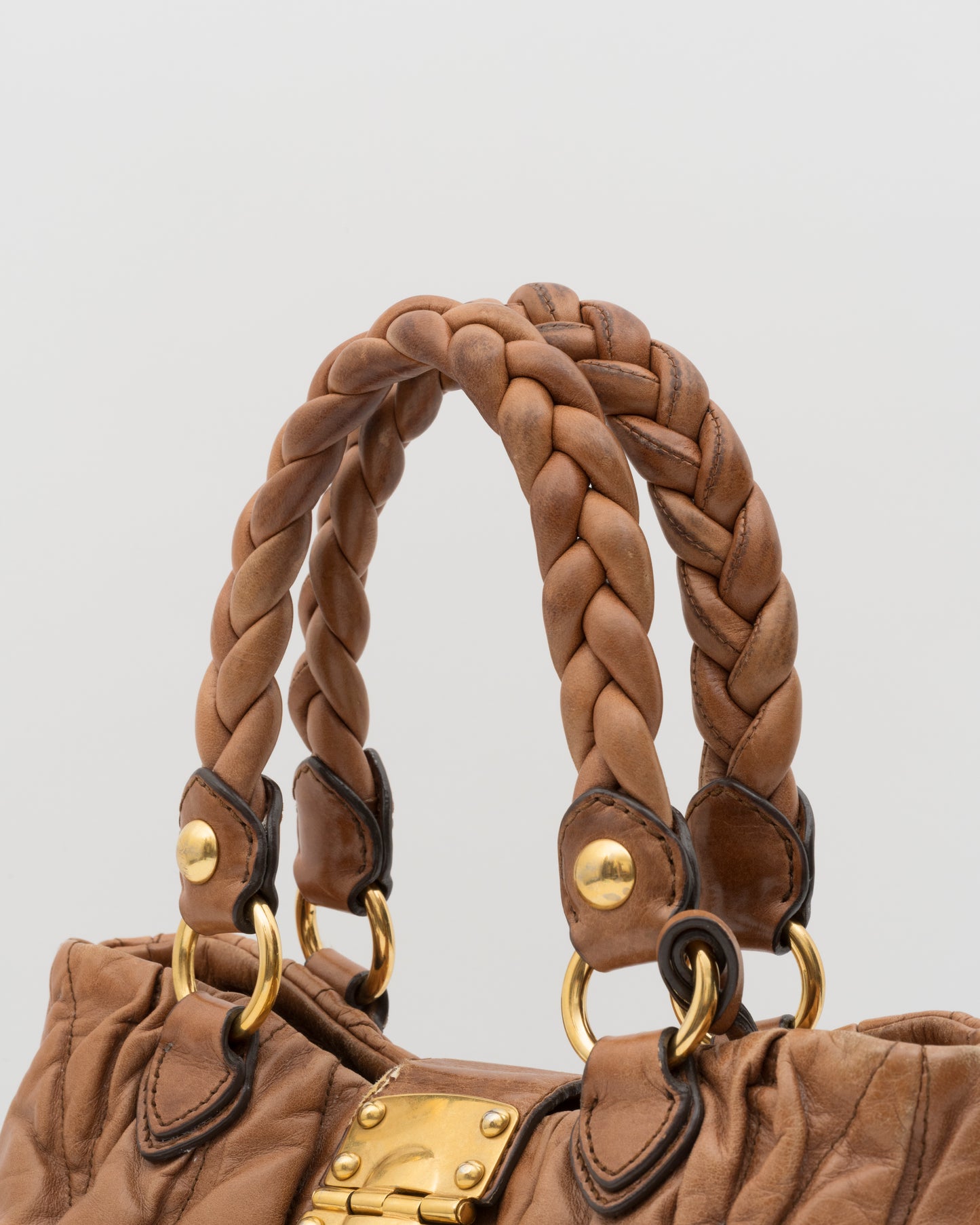2000s MIU MIU Cognac Matelasse Bag