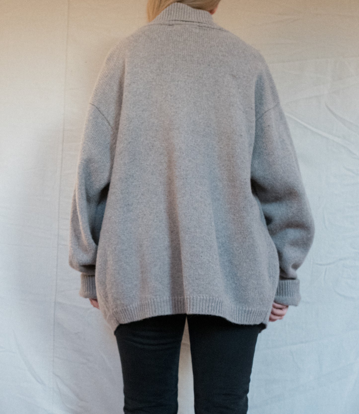 Vintage Chunky Knit Oversized Wool Cardigan (S-L)