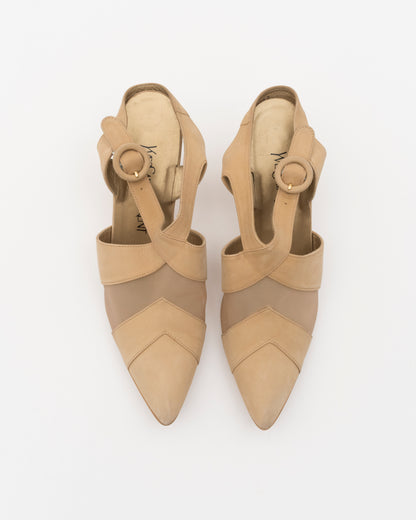 90s YVES SAINT LAURENT Beige Heels (37)