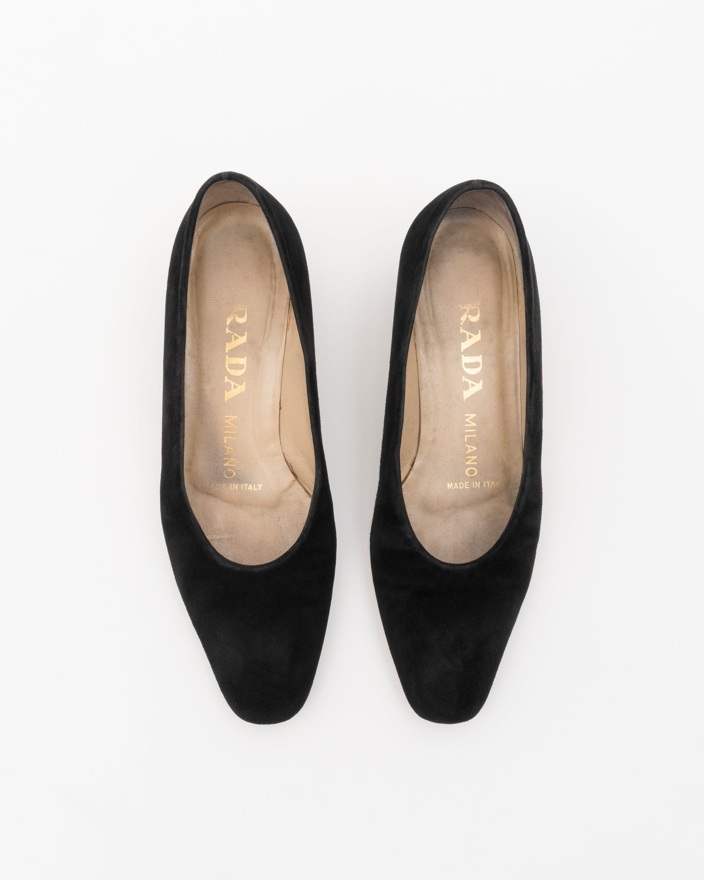 90s PRADA Black Suede Heels (34.5)