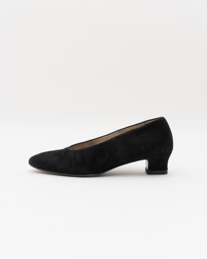 90s PRADA Black Suede Heels (34.5)