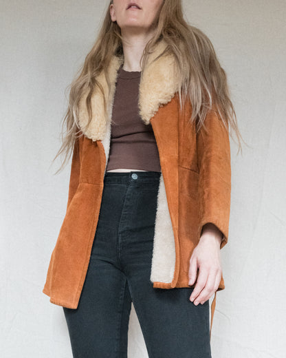 Vintage 70s Suede and Shearling Jacket (S)