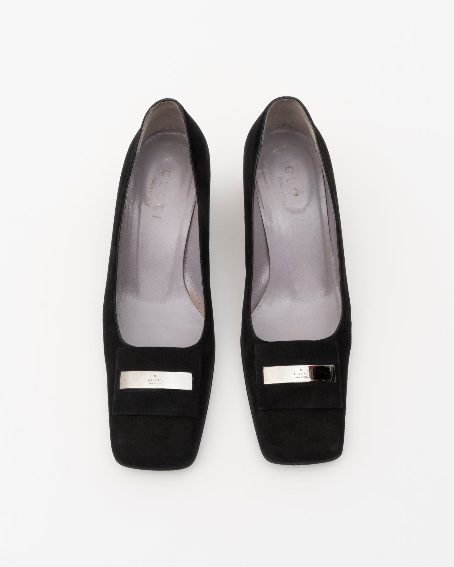 2000s GUCCI Black Suede Pumps (38)