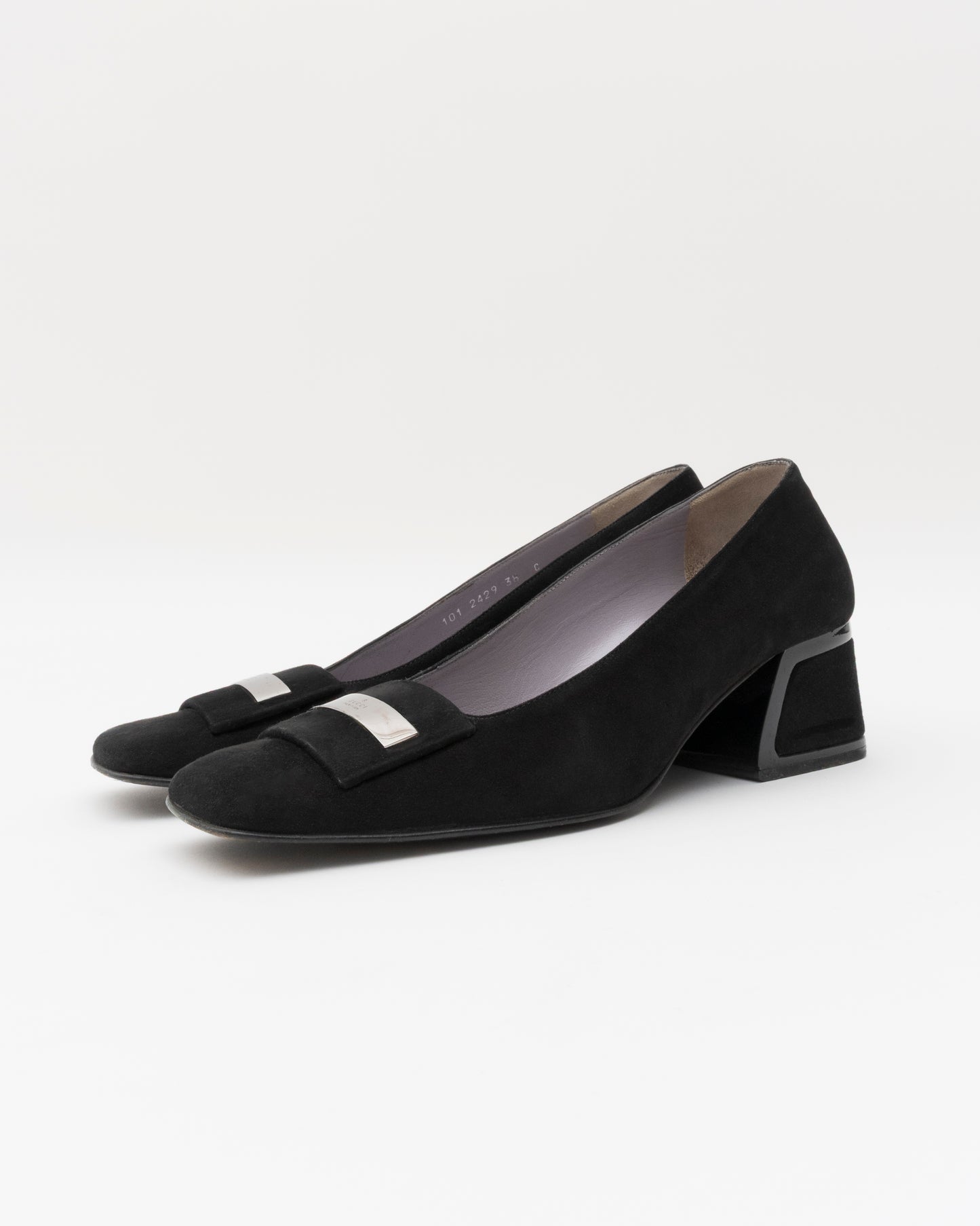 2000s GUCCI Black Suede Pumps (38)