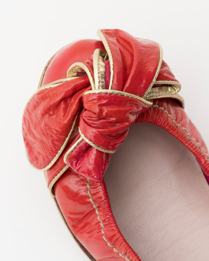 2000s MIU MIU Red Bow Ballet Flats (6)