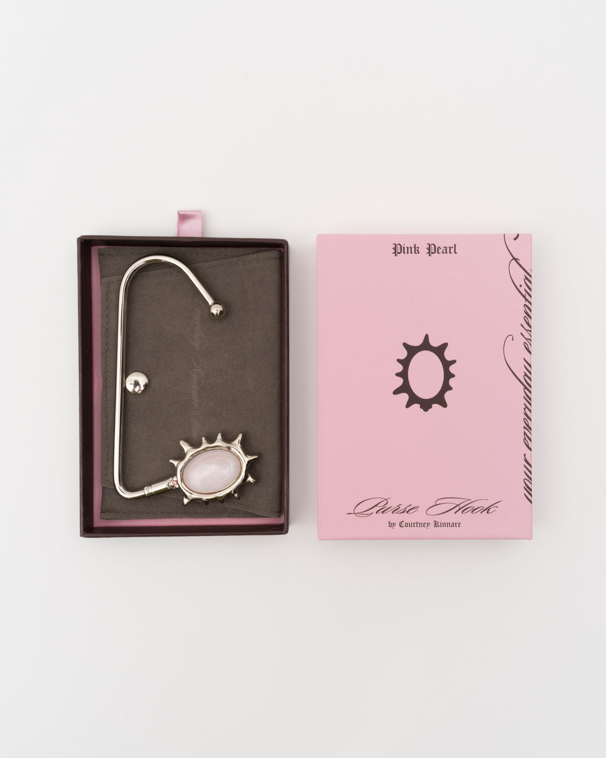 COURTNEY KINNARE Pink Pearl Purse Hook