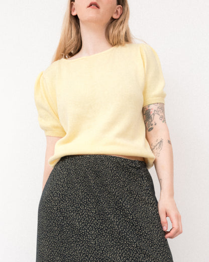 Vintage Lemon Knit Top (M)