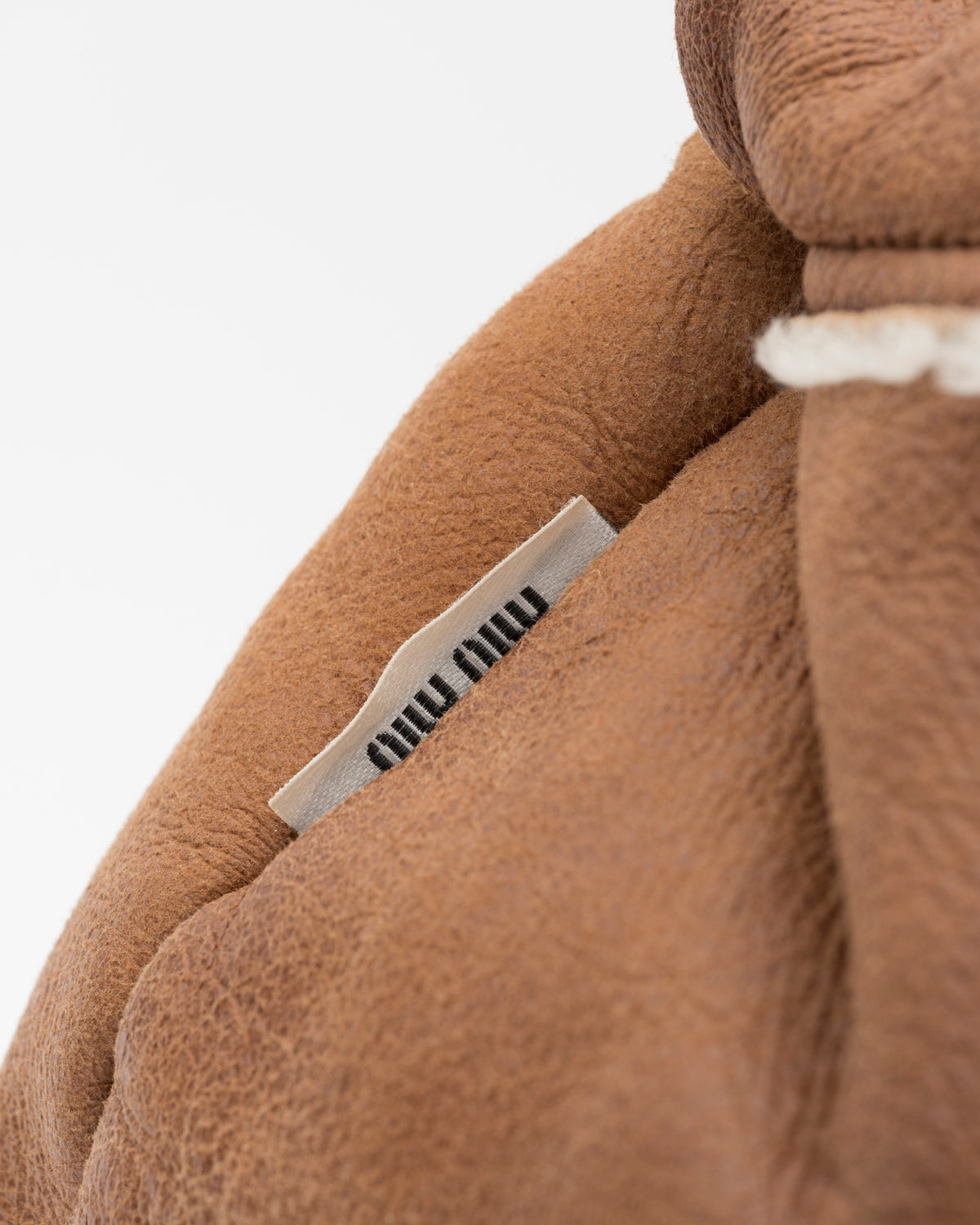 2000s MIU MIU Tan Shearling Hobo Bag
