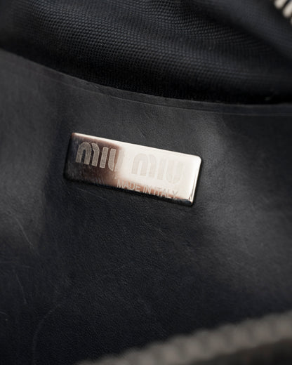 SS2005 MIU MIU Red Suede Mini Boston Bag w/Padlock