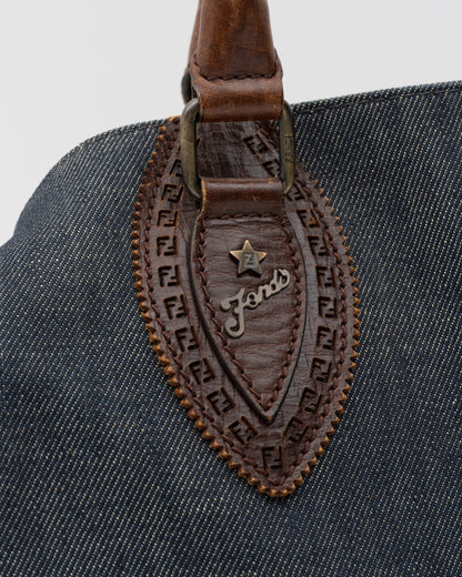 2000s FENDI Denim Etniko Du Jour Bag