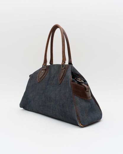 2000s FENDI Denim Etniko Du Jour Bag