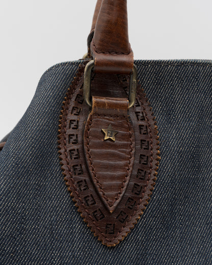 2000s FENDI Denim Etniko Du Jour Bag