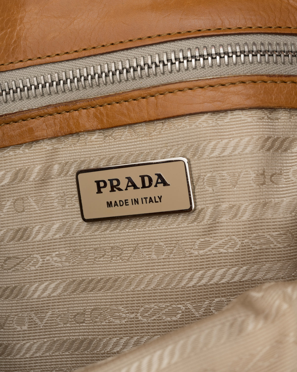 2000s PRADA Cognac Buckle Flap Shoulder Bag