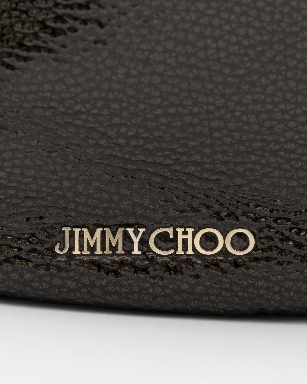 2000s JIMMY CHOO Black Iridescent Patent Leather Solar Hobo Bag