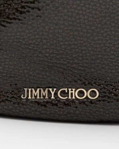 2000s JIMMY CHOO Black Iridescent Patent Leather Solar Hobo Bag