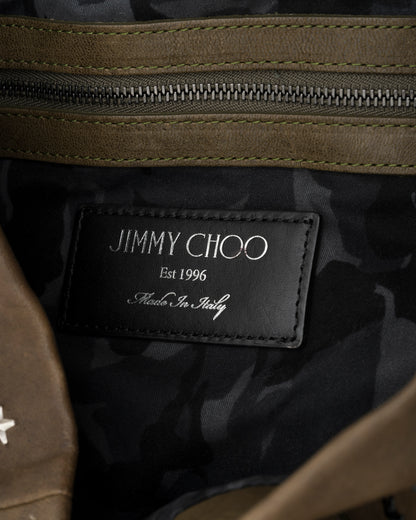 2000s JIMMY CHOO Extra Large Olive Sasha Tote
