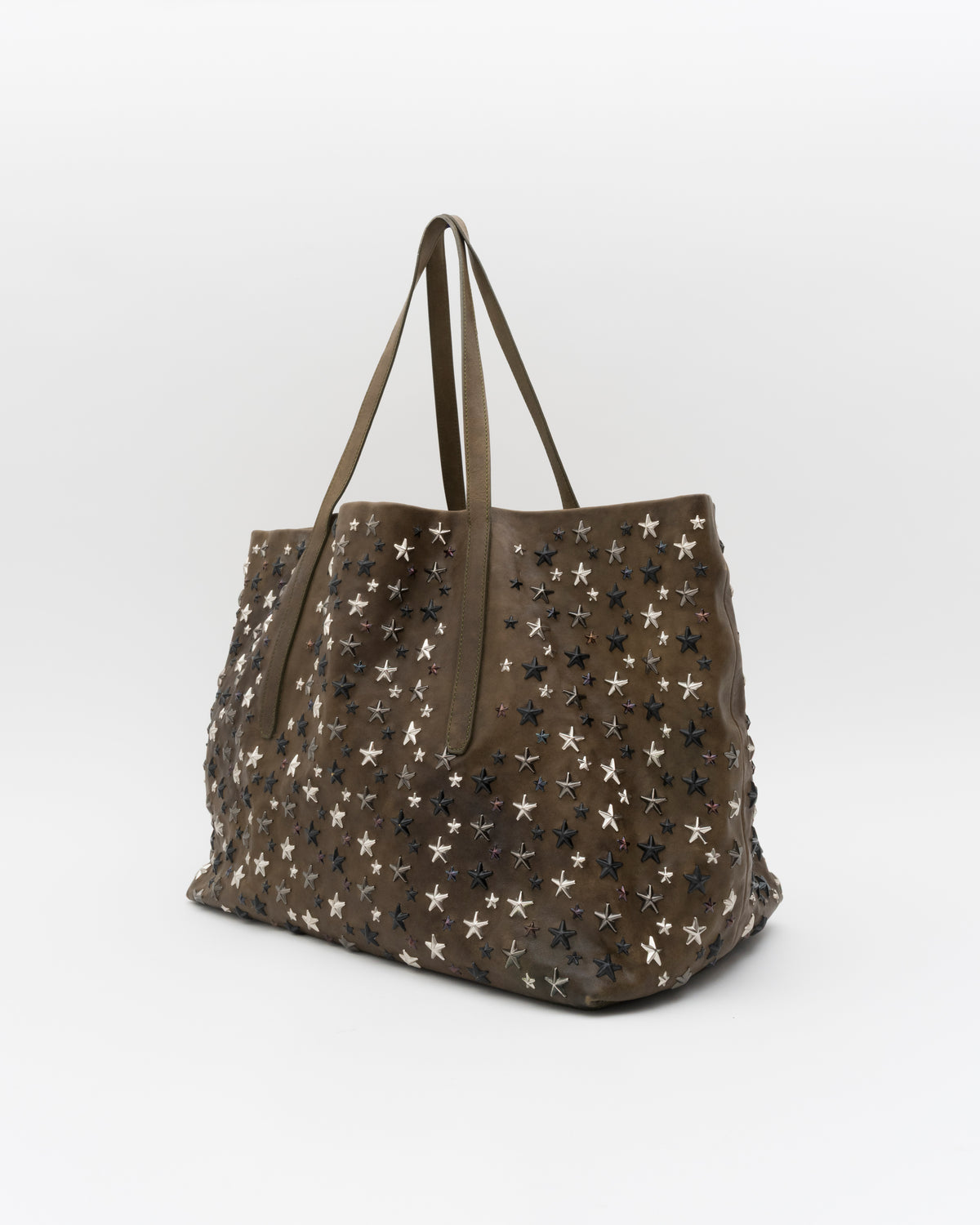 2000s JIMMY CHOO Extra Large Olive Sasha Tote
