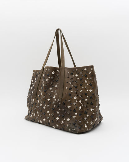2000s JIMMY CHOO Extra Large Olive Sasha Tote