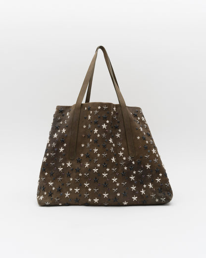 2000s JIMMY CHOO Extra Large Olive Sasha Tote