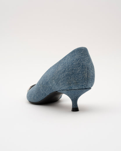 2019 BALENCIAGA Denim Logo Heels (36)
