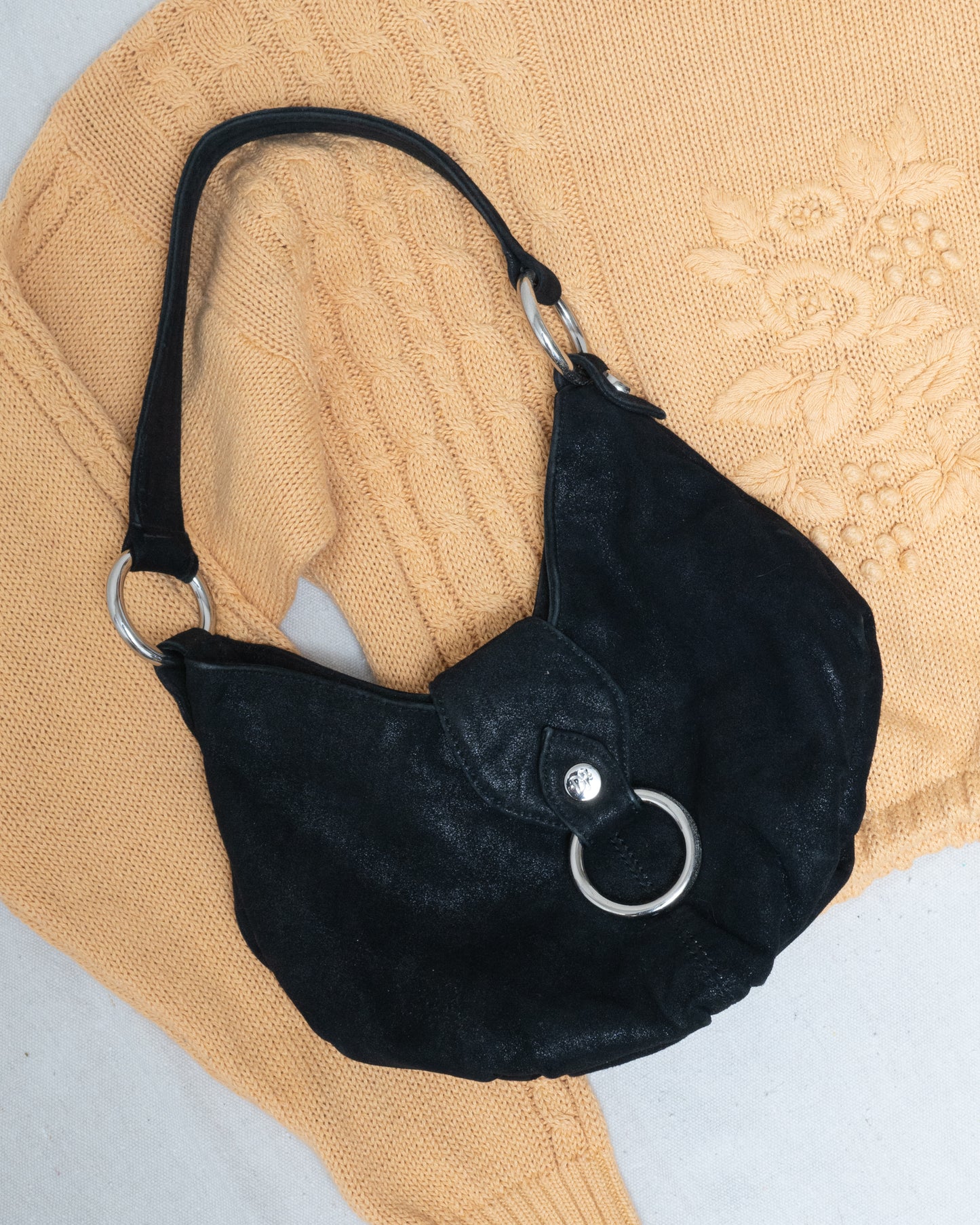 Vintage Suede DONALD J. PLINER Hobo Bag