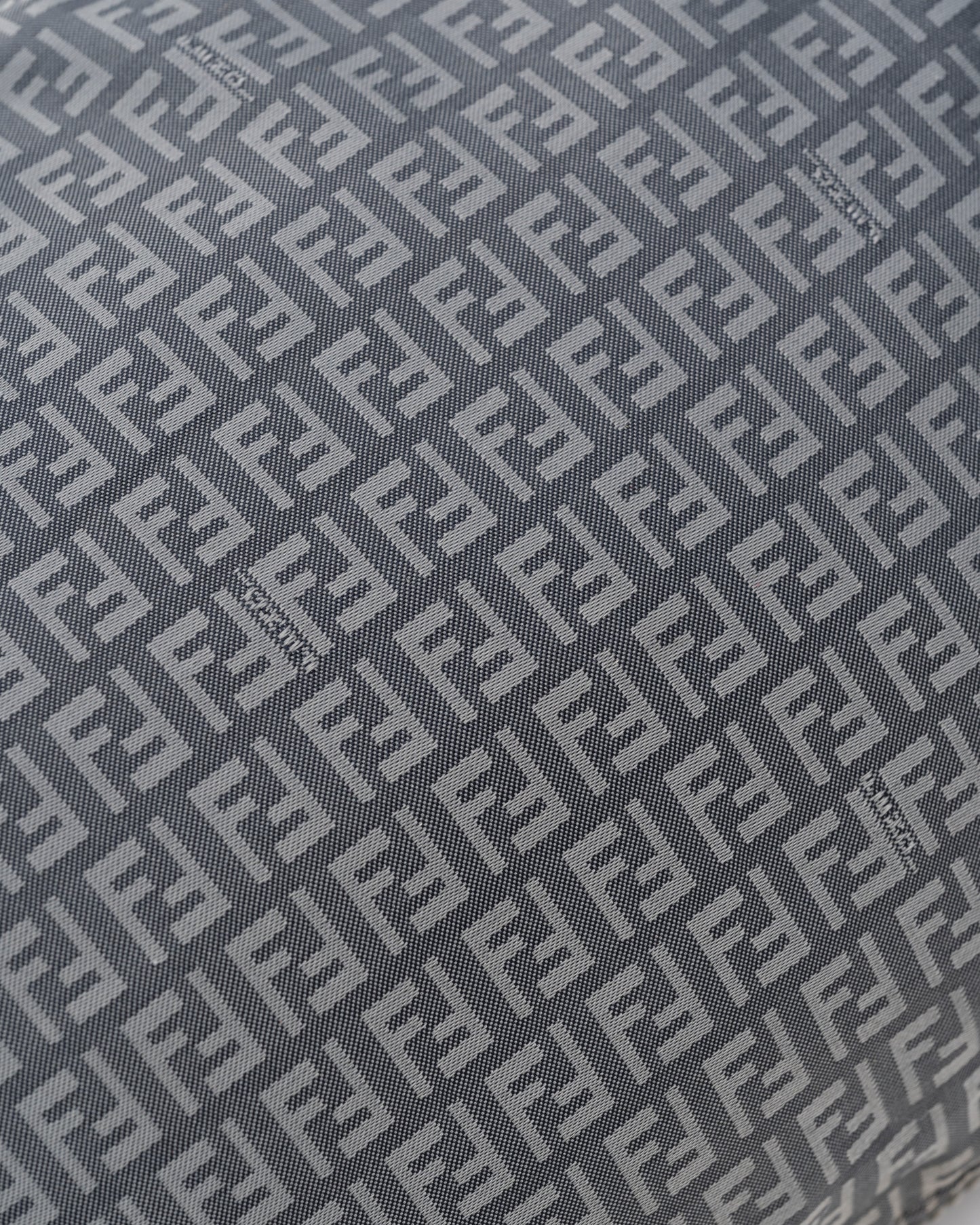 2000s Rare FENDI Slate Blue Zucchino Technical Nylon Baguette Bag