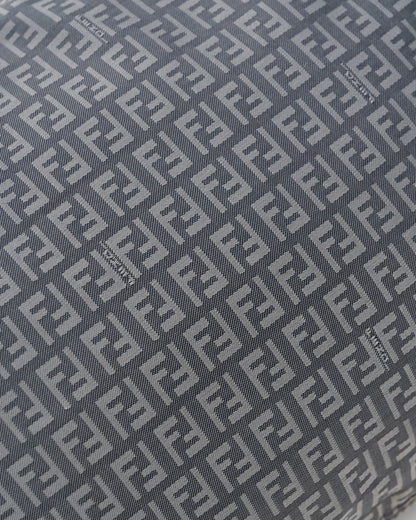 2000s Rare FENDI Slate Blue Zucchino Technical Nylon Baguette Bag