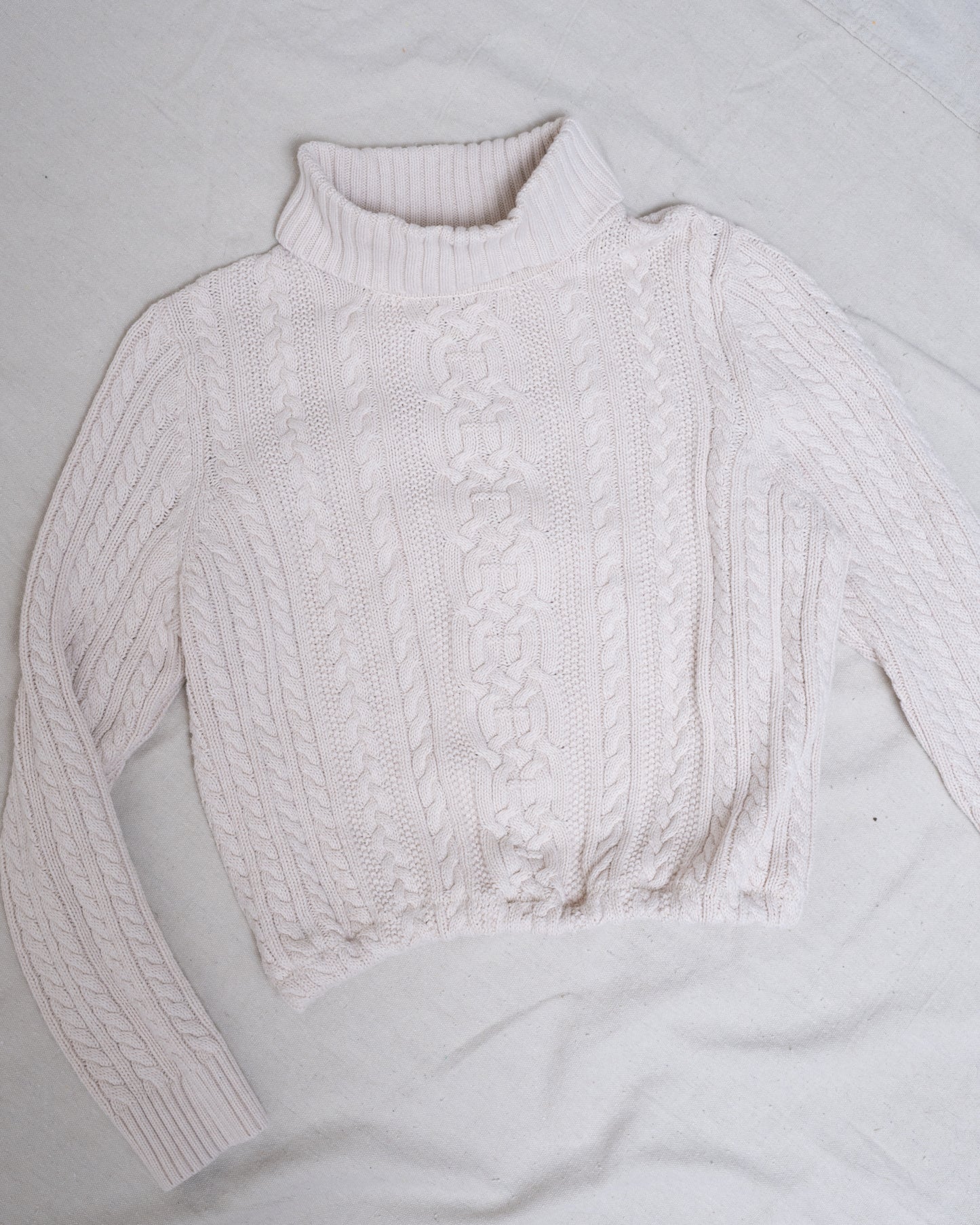 Vintage Cable Knit Reworked Sweater (XS/S)