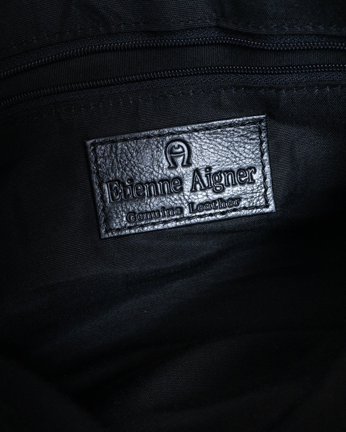 Vintage AIGNER Black Leather Bag