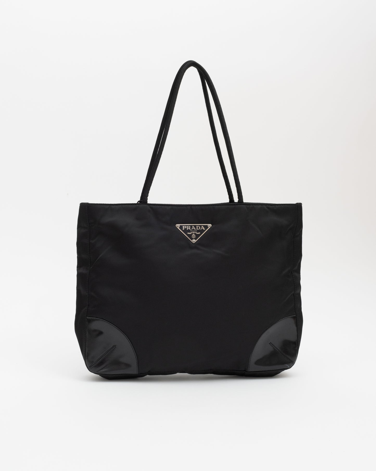 90s PRADA Black Tessusto Tote