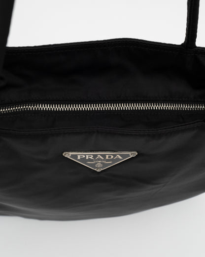 90s PRADA Black Tessusto Tote