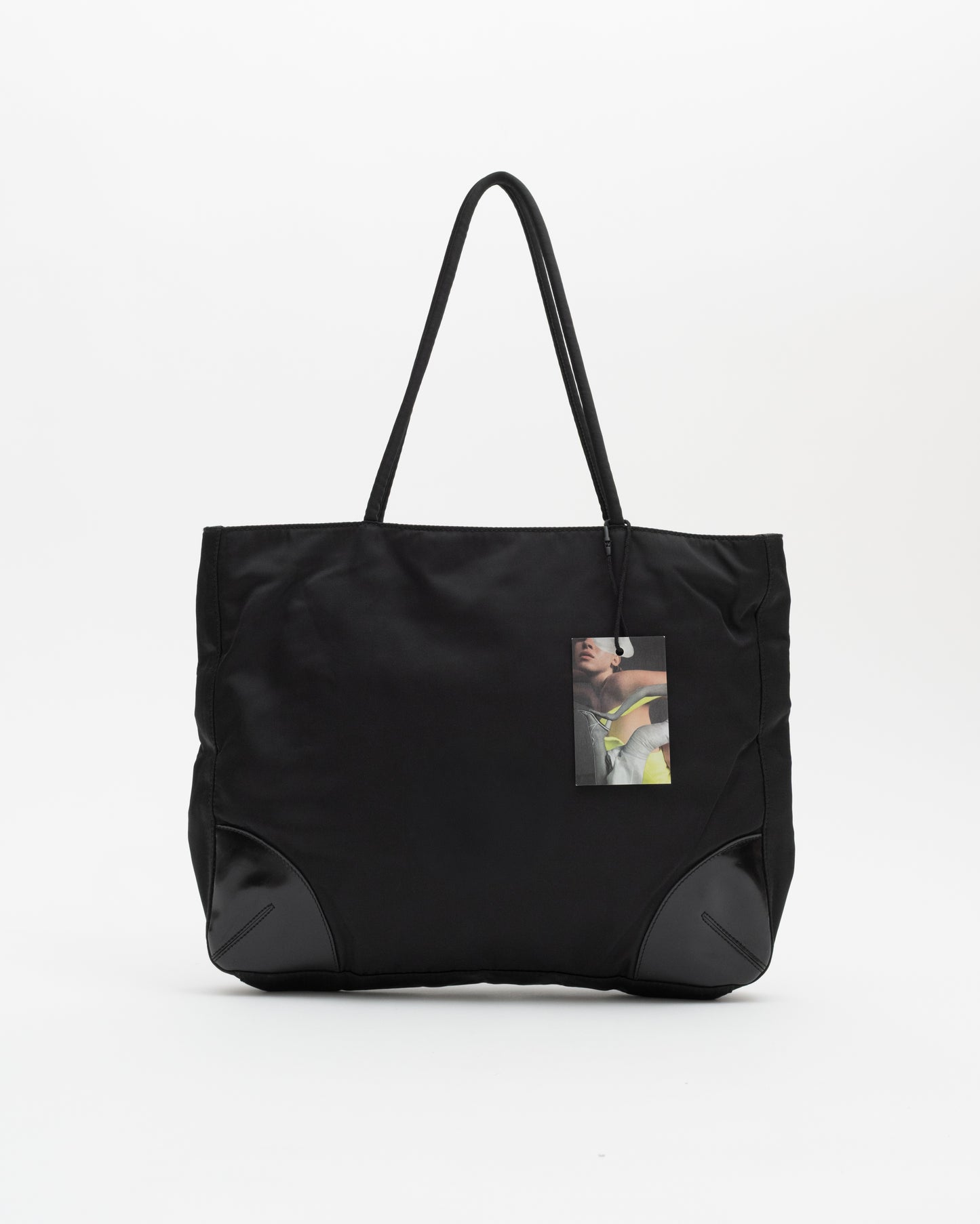 90s PRADA Black Tessusto Tote