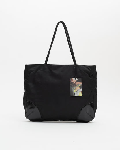 90s PRADA Black Tessusto Tote