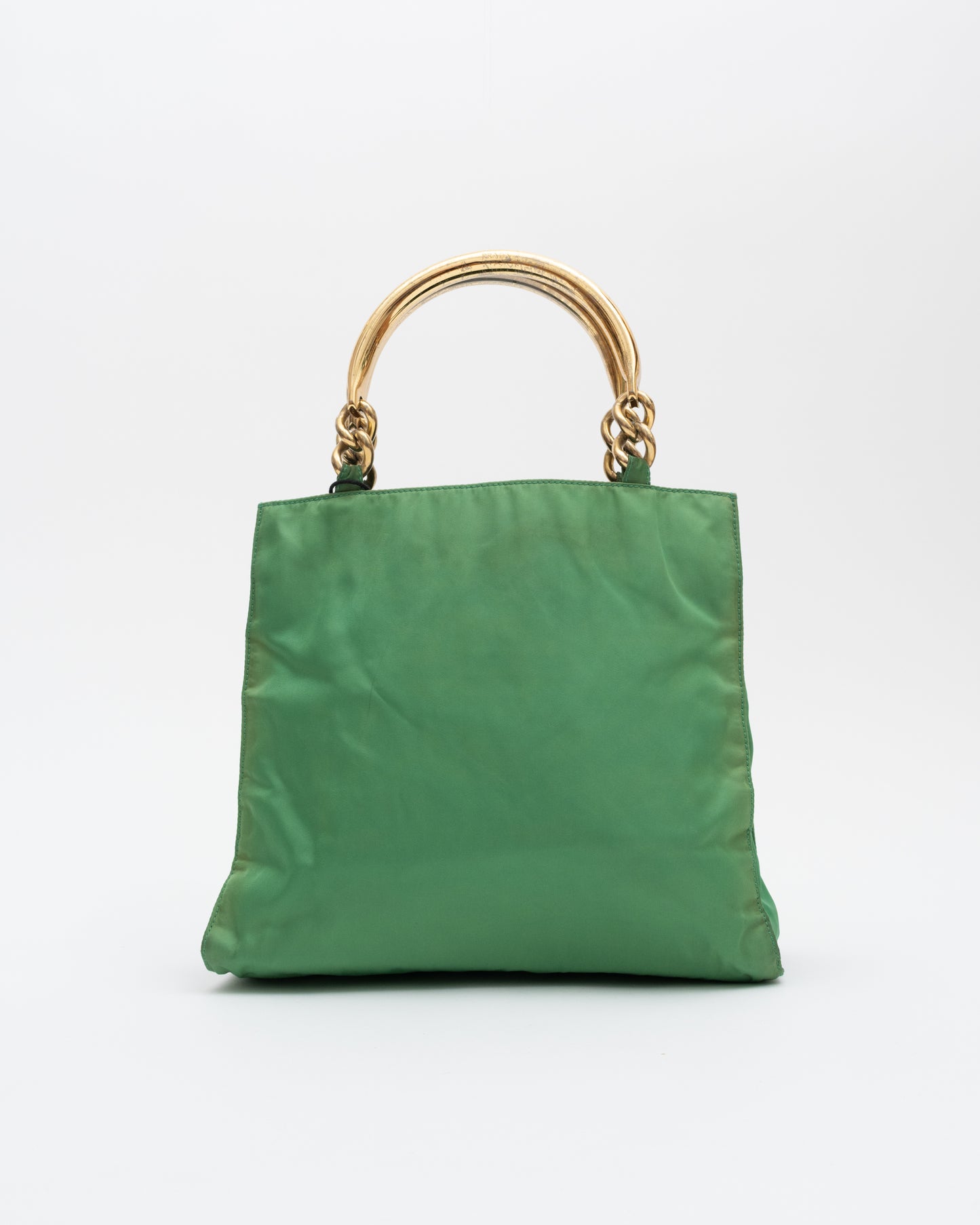 90s PRADA Green Tessuto Metallo Bag (as is)