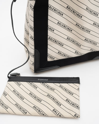 SS2019 BALENCIAGA Ivory Cabas Bag w/Pouch
